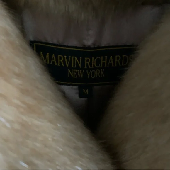 Vintage Marvin Richards New York Faux Fur Coat Size M - Picture 9 of 9
